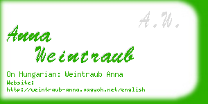 anna weintraub business card
